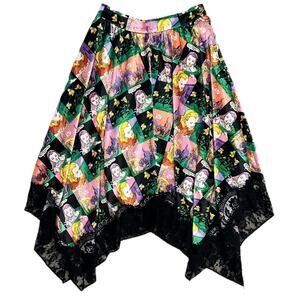 Unlogical Poem Alice Comics Handkerchief Skirt